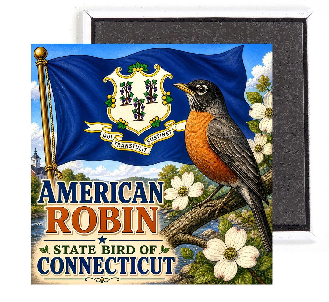 Robin Magnet American Robin Fridge Magnet