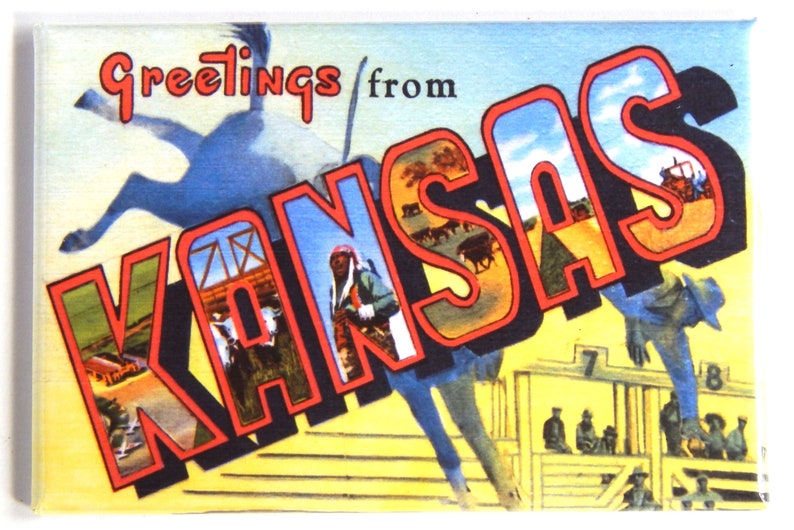 Greetings From Kansas Fridge style B Etsy