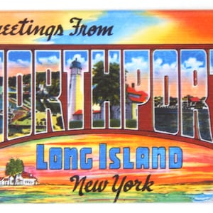 Greetings from Northport Long Island New York Fridge Magnet
