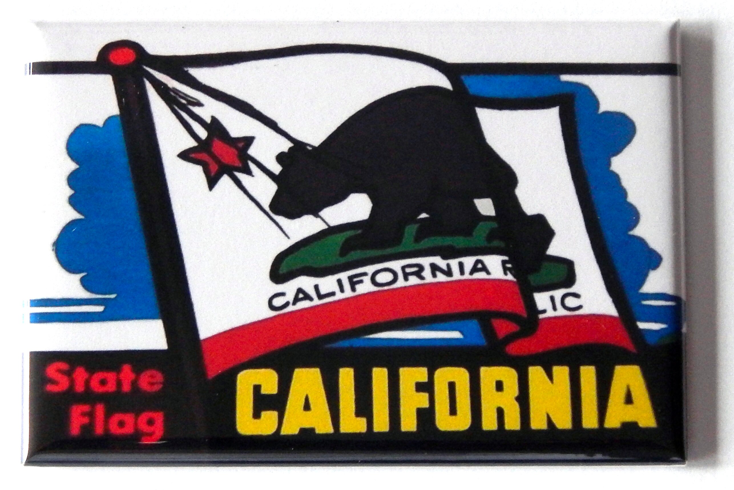 カリフォルニア州旗のお土産冷蔵庫マグネット - Etsy 日本