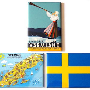Sweden Travel Fridge Magnet Set