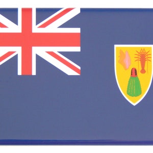 Turks and Caicos Flag Fridge Magnet