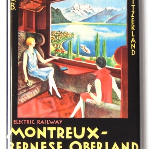 Montreux Switzerland Travel Poster Fridge Magnet &quot;style A&quot;