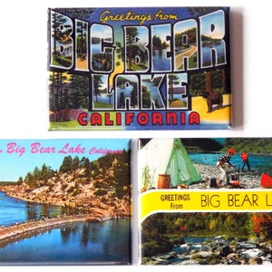 Greetings from Big Bear Lake California Fridge Magnet Set