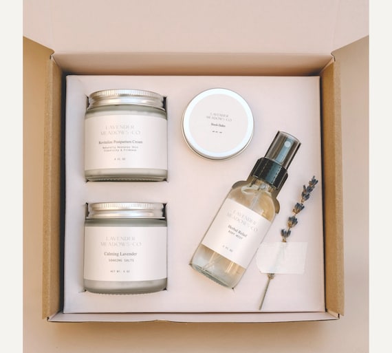 Postpartum Care Package: Organic New Mom Gift Box | Baby Shower Gift that Moms Need | Organic Ingredients for New Mom Recovery