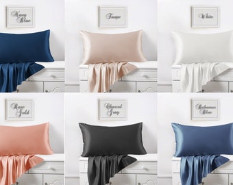 Linenwalas Bamboo Silk Pillowcase Set of 6 Pcs, Soft Pillow Cover for Hair and Skin, Birthday Gifts, Christmas Gift.