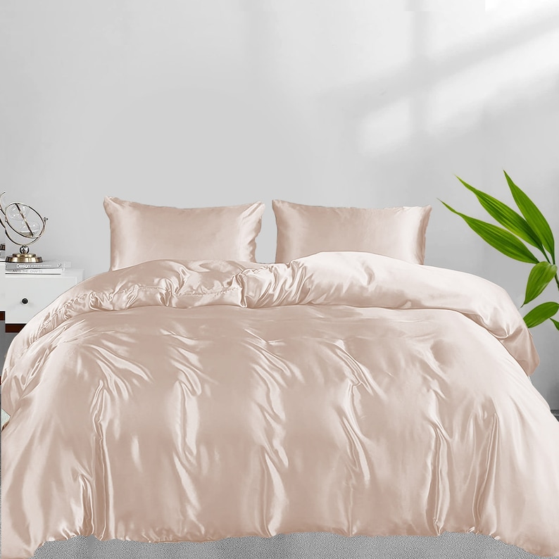 100% Organic Bamboo Duvet Cover Set with Sham Set, Bamboo Silk, and Softest Duvet Cover, Cooling Minimalist Duvet Cover, Unique Duvet Cover. Taupe