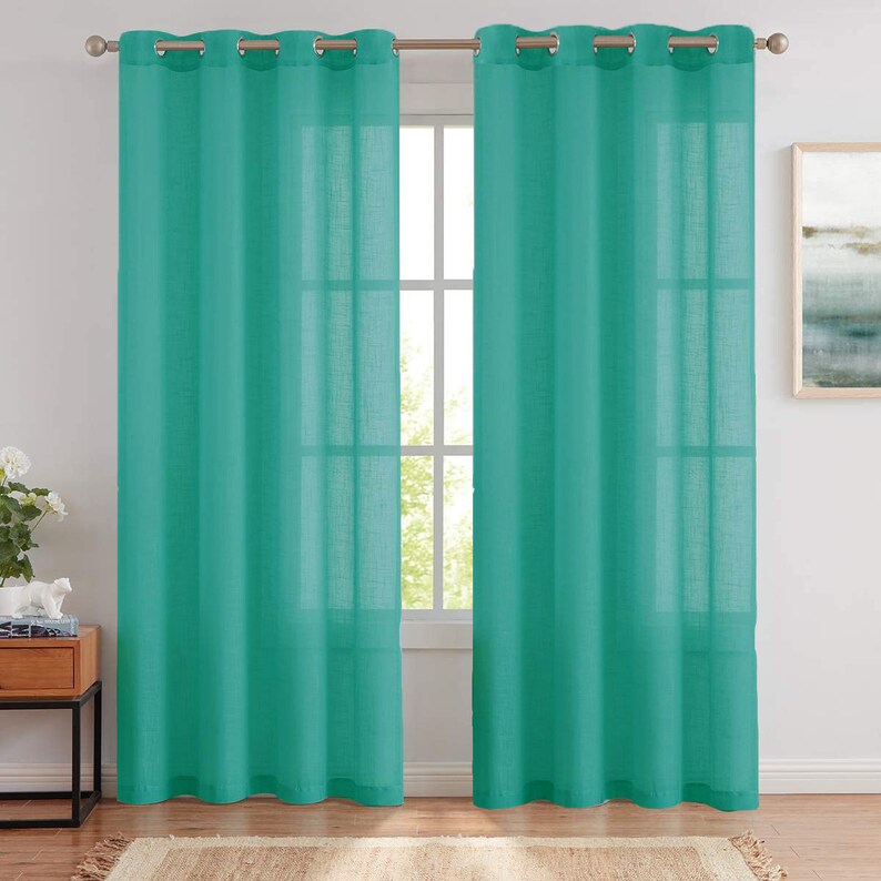 Sheer Curtains cotton linen with grommets Perfect sheers let Etsy