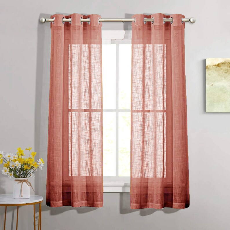 Sheer Curtains cotton linen with grommets Perfect sheers let Etsy