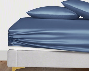 Tencel Lyocell Silk Only Fitted Sheet with 16" Deep Pocket, Snug Fit with Natural Softest Coolest Bedding, Gift to Mom.