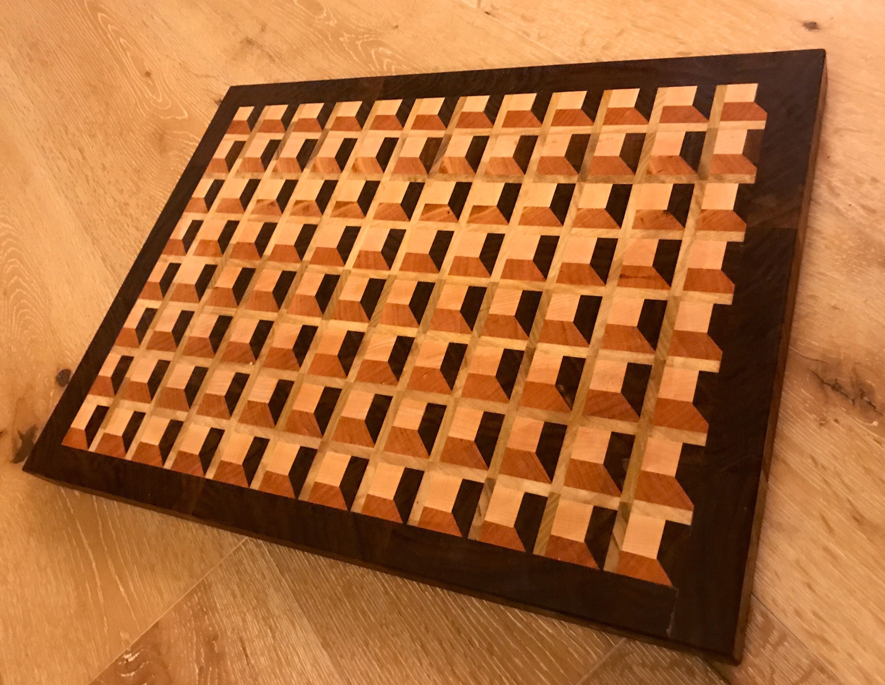 3D waffle cutting board end grain local New England | Etsy