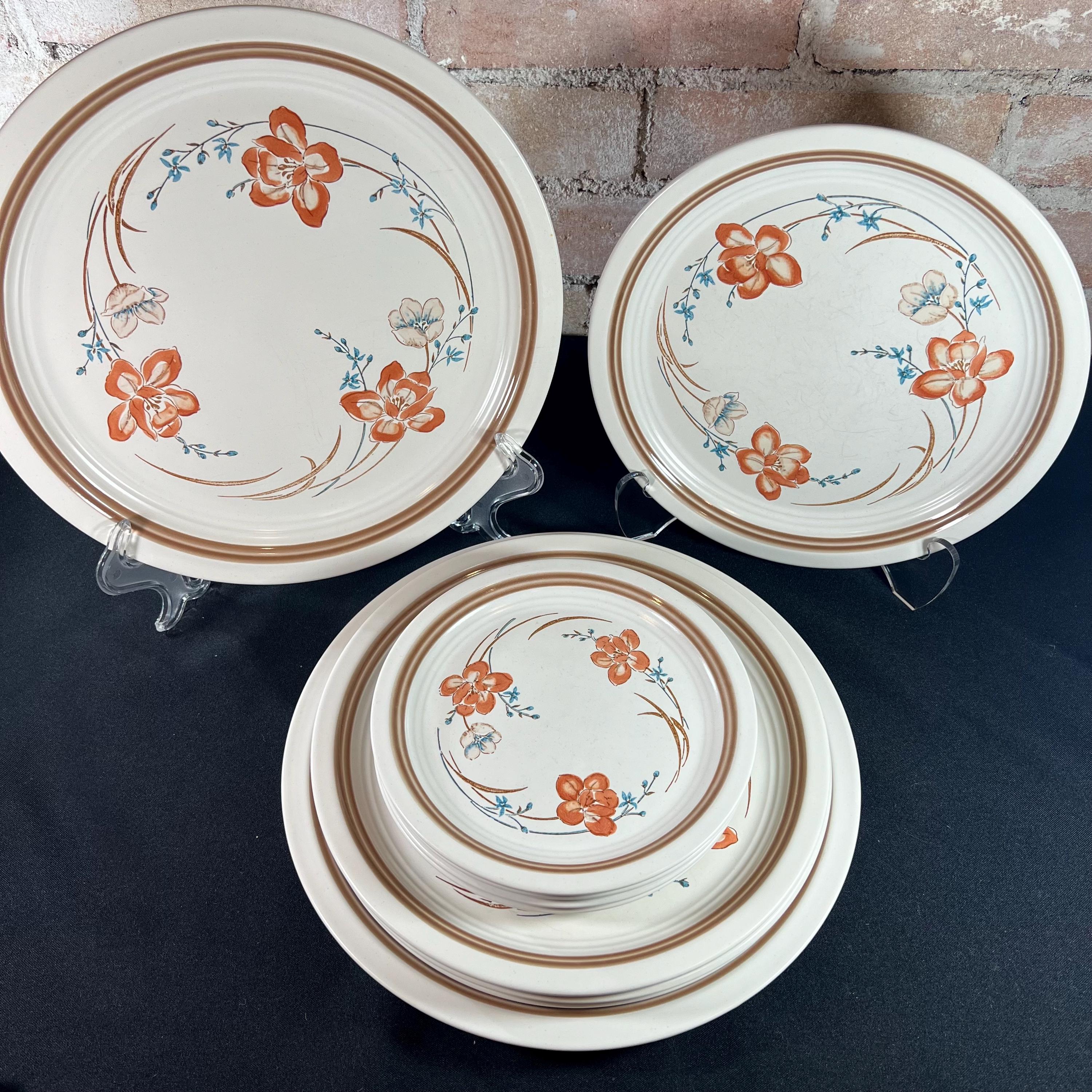 Baker, Hart and Stuart Vintage Dinner Plate Set 'kathleen' (10
