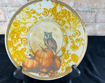 vintage Assiette décorative bizarre Owl