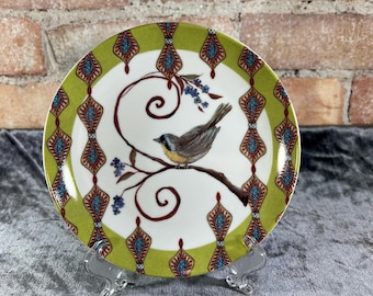 Prima Design Green and Red Bird Plate