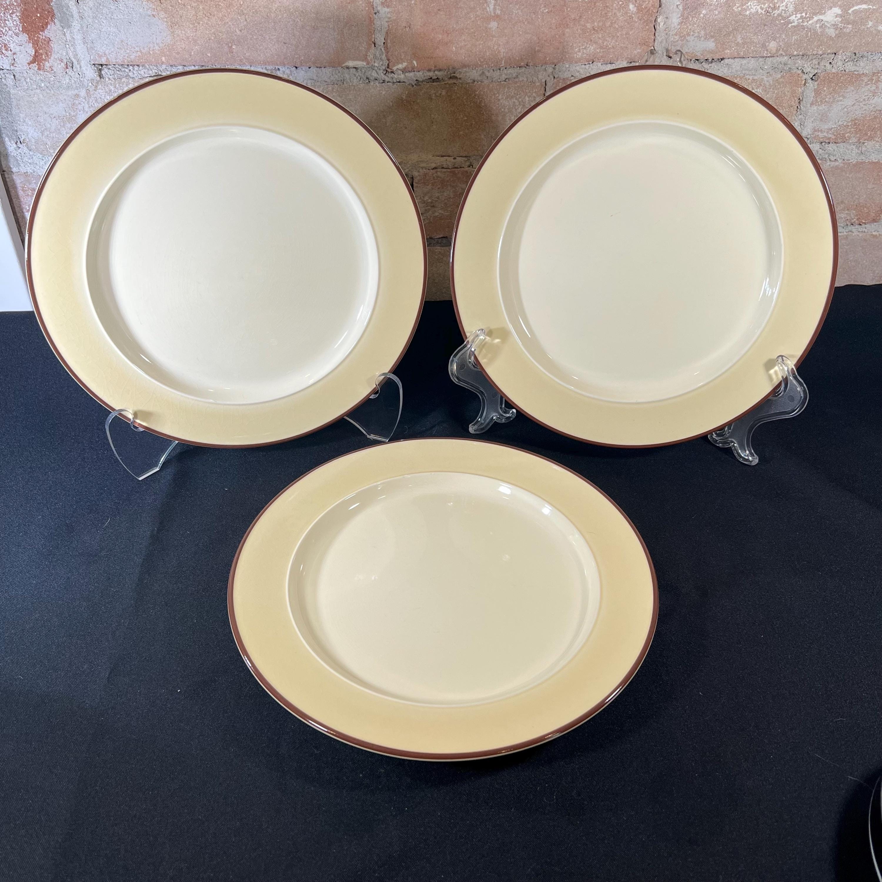Bands of Celebration Vintage Dinner Plates by Felicity (3 X Plates