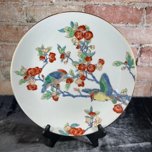 Vintage Japanese Hand Painted Plate (Birds and Flowers)
