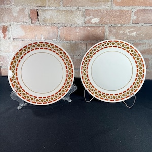 Vintage Mikasa Cera-Stone Plates (x 2) Etcetera 3158-W (1960&#39;s)