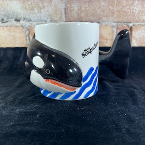 Vintage Miami Seaquarium Killer Whale Coffee Mug 16 oz 3D Cup