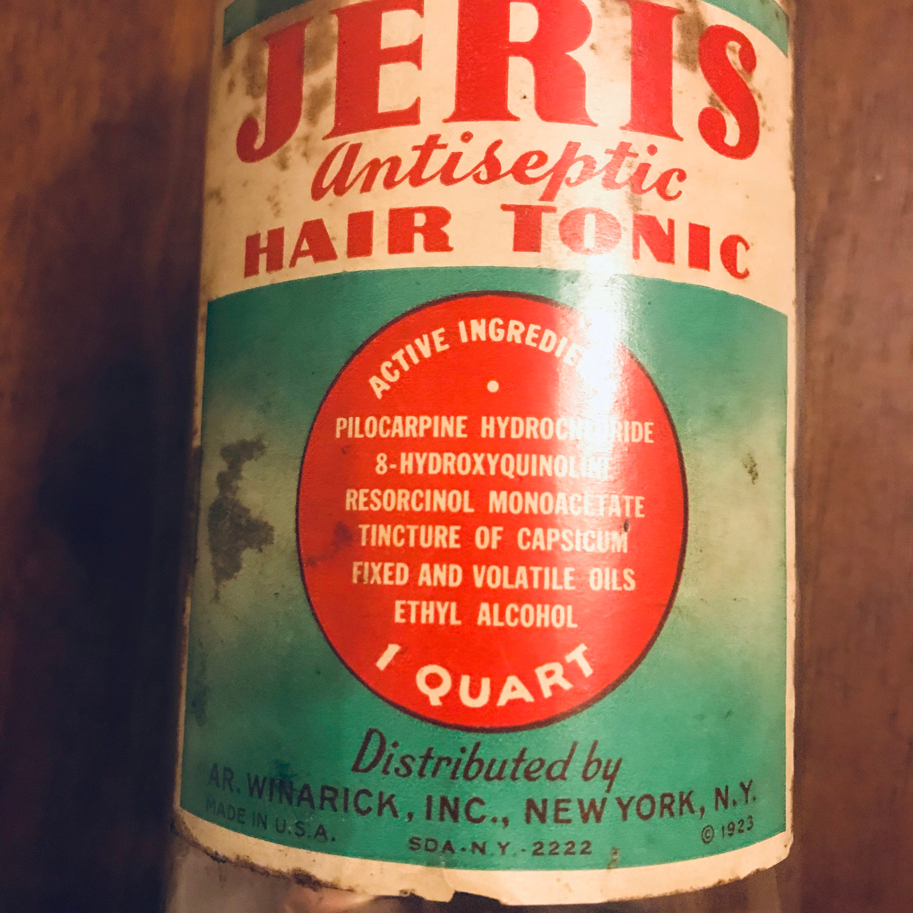 1923 Jeris Antiseptic Hair Tonic Botella Etsy