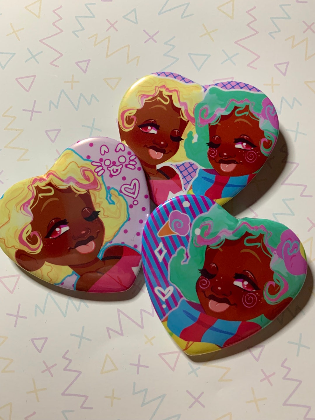 Homestuck Roxy Lalonde Trickster Heart Buttons - Etsy