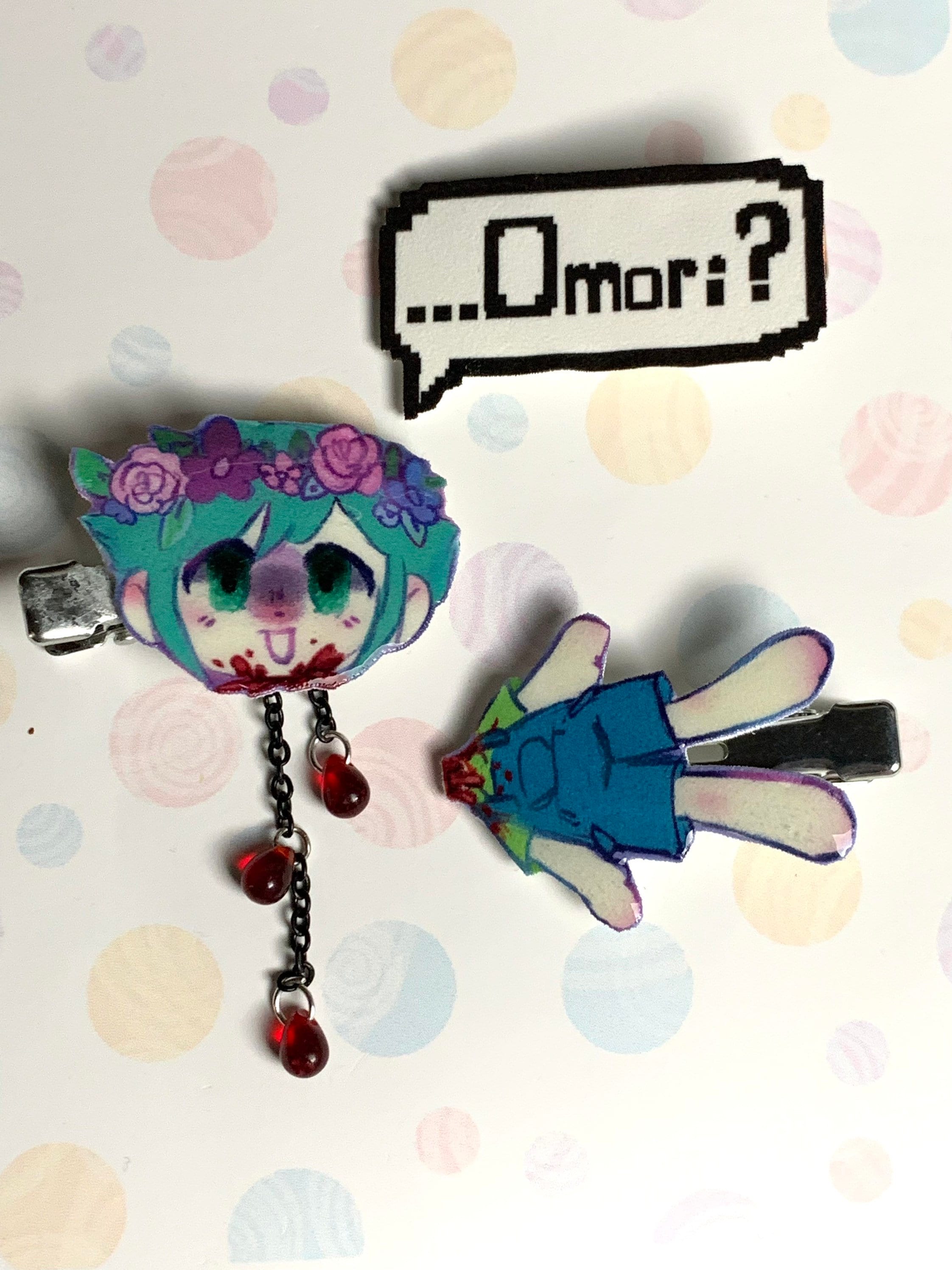 Omori Basil Three Part Hair Clip Pack 