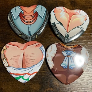 Date everything Chest Heart buttons