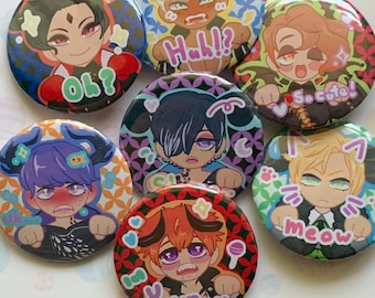 Obey me Demon brothers buttons
