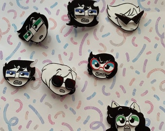 Homestuck glasses pins