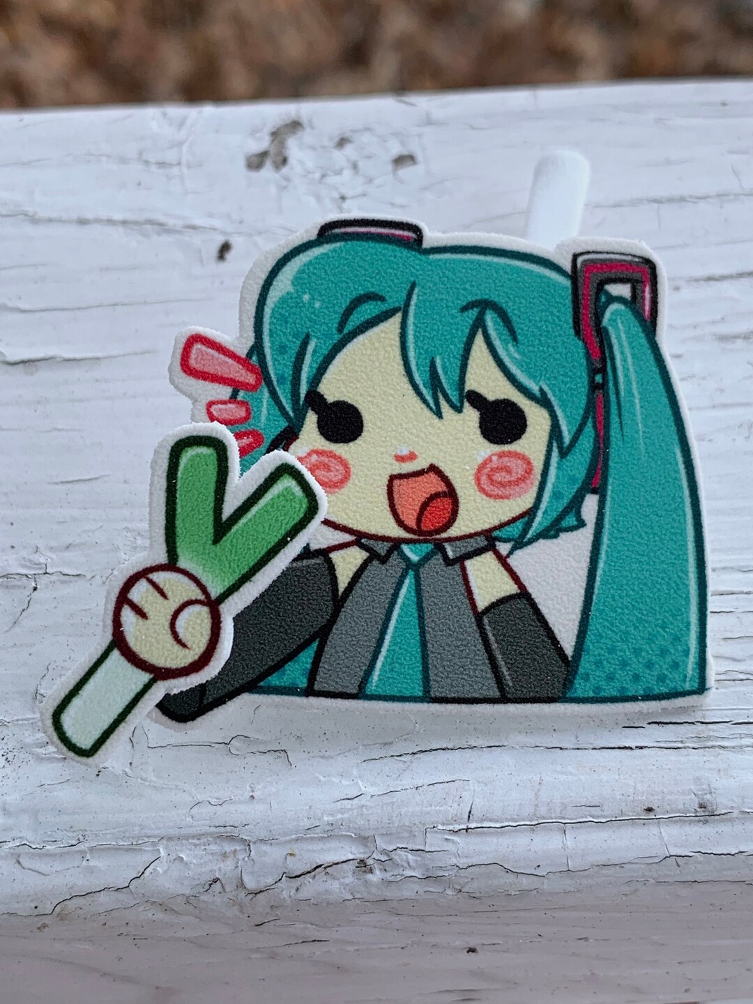 Hatsune Miku Leek Spin Shrinky Dink Pin - Etsy