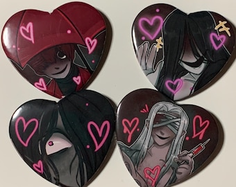 Botones de corazón homicida