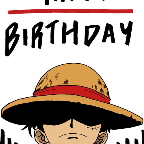 One Piece Luffy Greeting Card Etsy Singapore