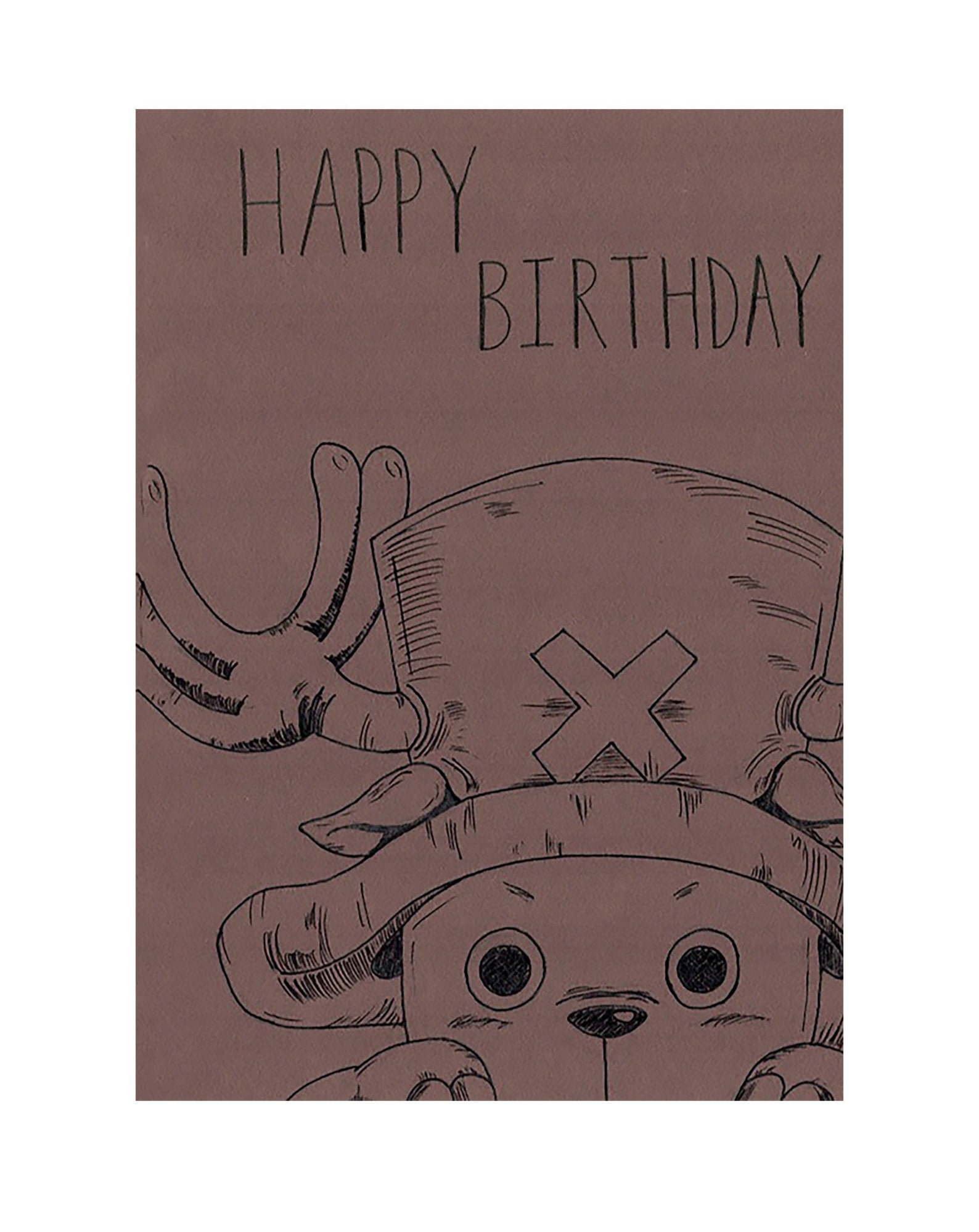 One Piece CHOPPER Greeting Card Etsy