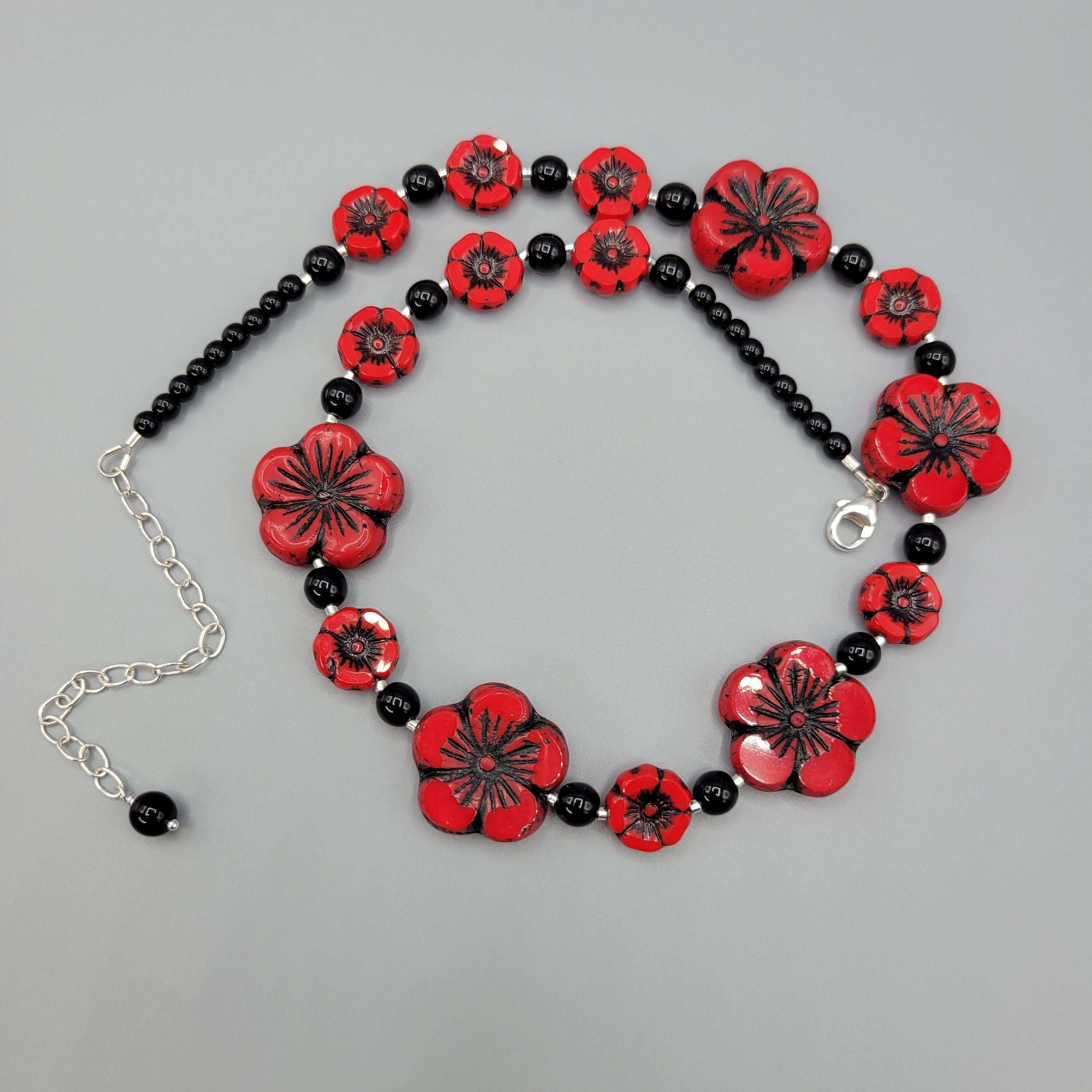Red and black necklace Clearance