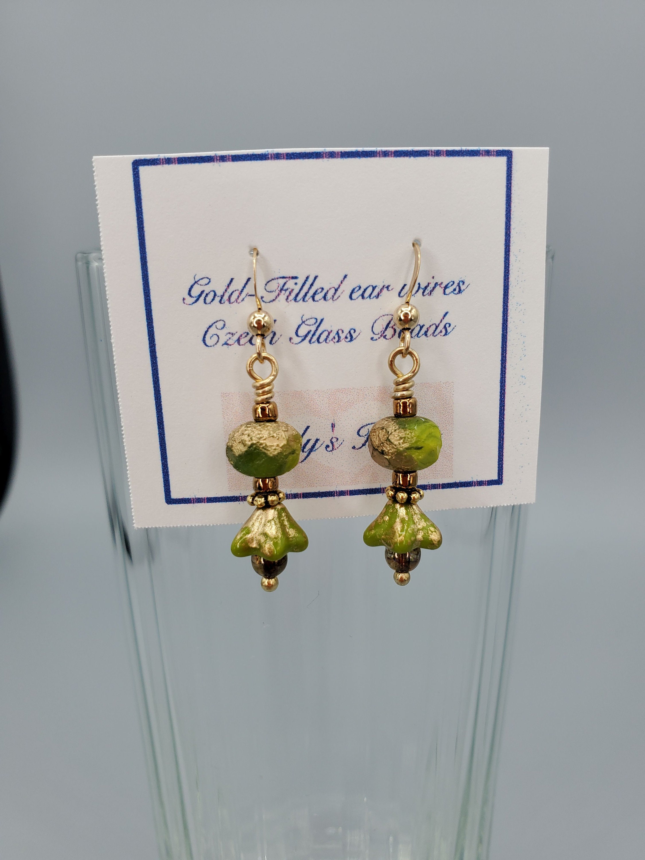 3 Pc Set Kiwi Green Flower Necklace Green Floral Jewelry Etsy UK