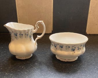 Beautiful Royal Albert Memory Lane creamer/milk jug and open sugar bowl