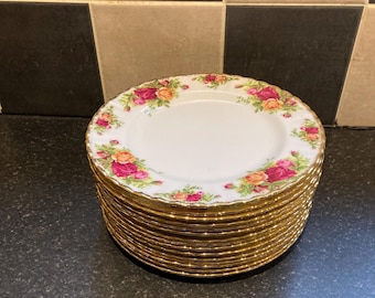 Royal Albert Old Country Roses salad plates (fifteen available)