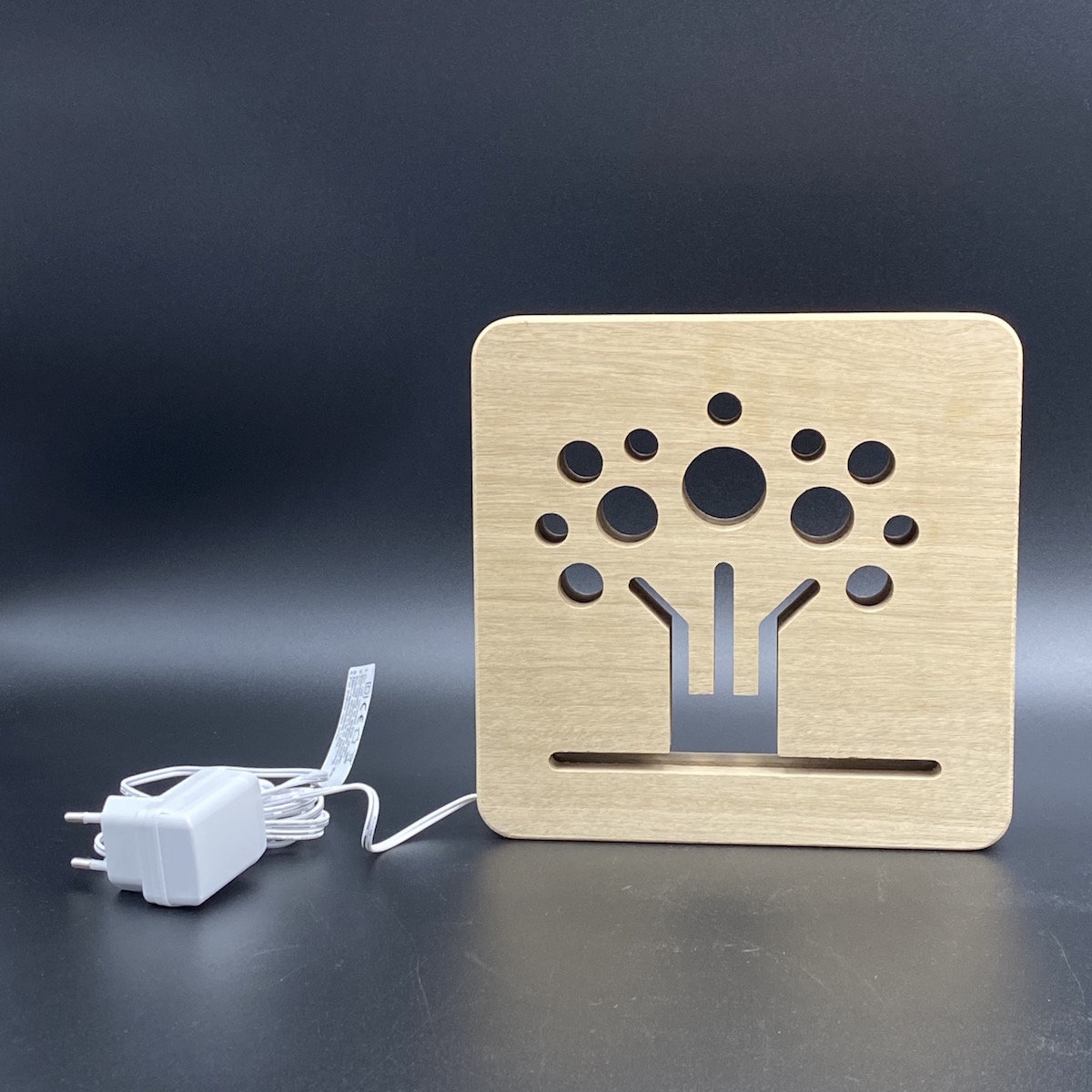 Veilleuse Chêne - Modele Arbre à Pommes Veilleuse en Bois Wooden Nightlight Oak Light