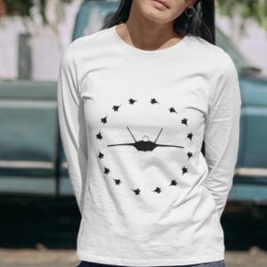 F22 Raptor Fighter Jet Long Sleeve Tee
