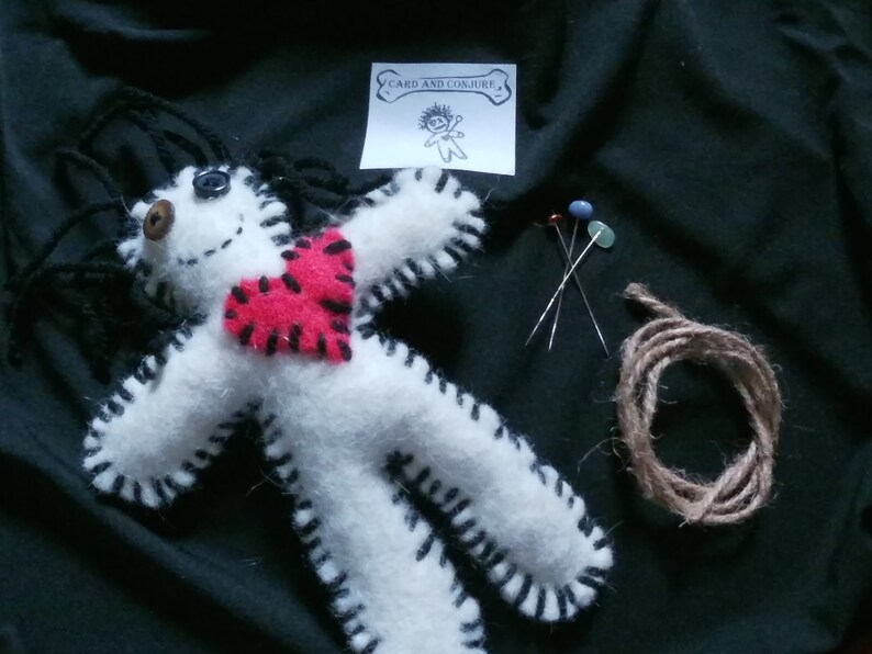 Voodoo Kit Scratch Doll Spirit Poppet Pin Cushion Etsy