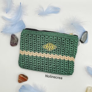 Pochette de soirée chic en nuances de vert et de beige, Pochette de soirée verte avec une touche de beige