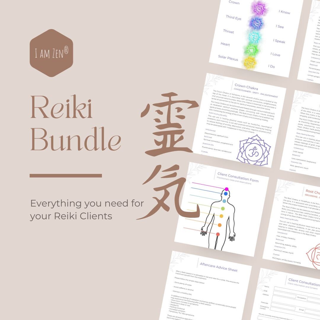 Chakra Clientform Reiki Appointment Chakra Client Bundle - PDF Download, Print at Home - Etsy