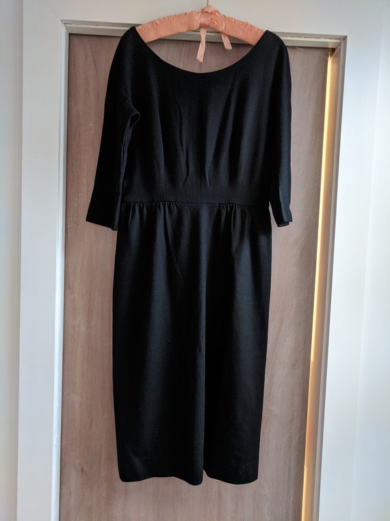 1960s vintage black cocktail dress