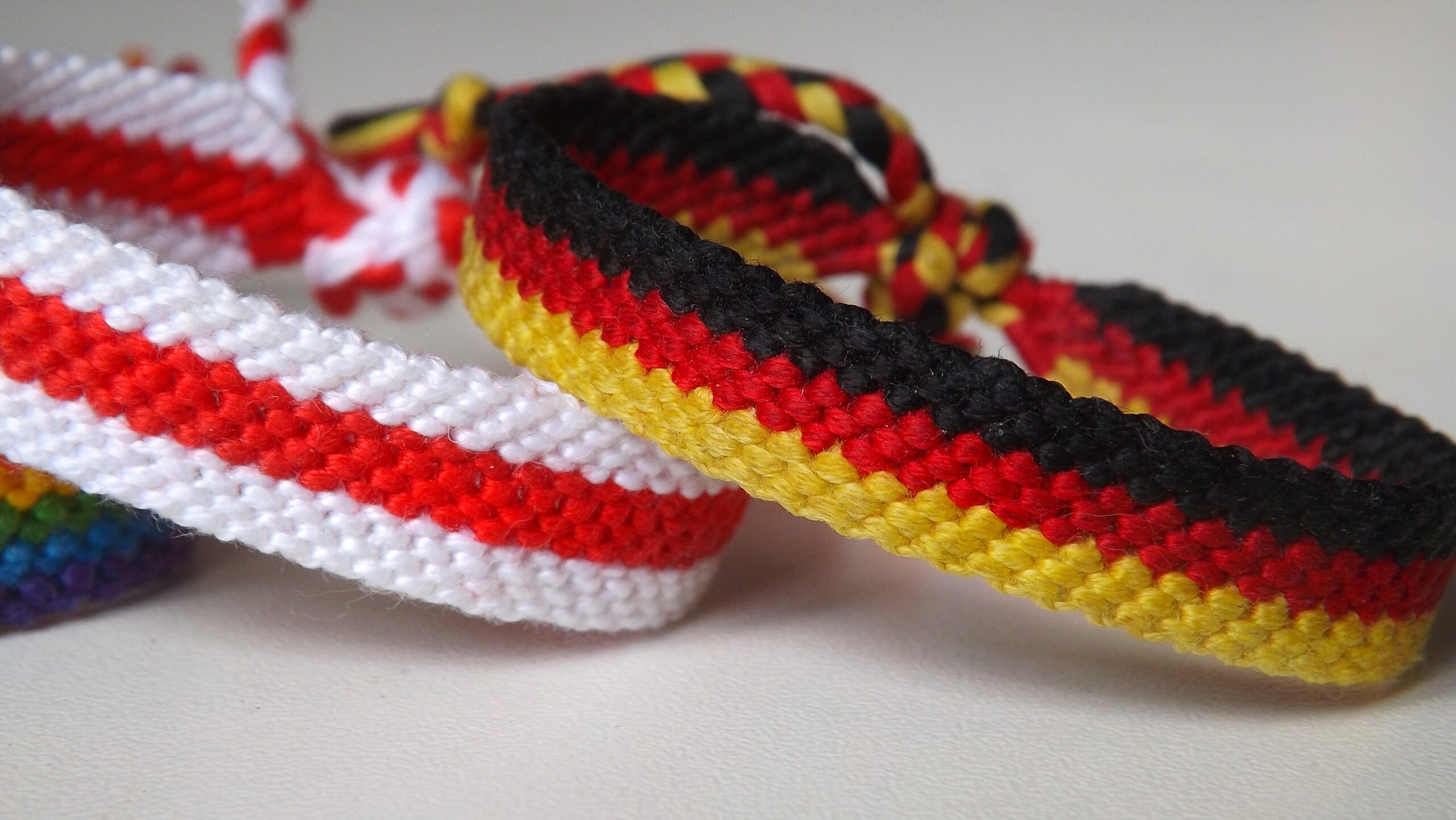 Knotted flag friendship bracelets woven macrame embroidery Etsy