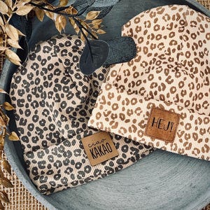 Hipster beanie, hipster beanie, beanie, fine rib beanie, rib beanie leopard print leo pattern leo