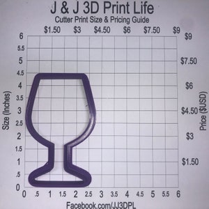 Wine Glass - 3D Printed Cookie Cutter