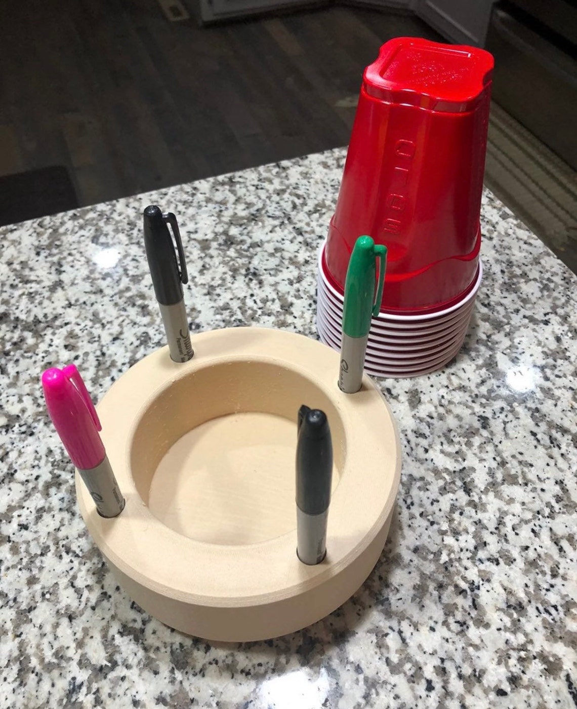 Red SOLO Cup & Marker Holder Etsy