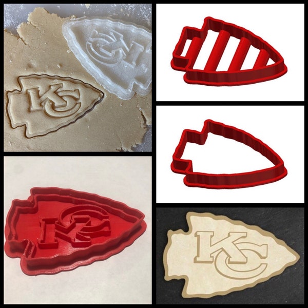 Kansas City Chiefs Arrowhead Cookie Cutter | KC Arrowhead Burger Press Cutter | KC Arrowhead McRib Press Cutter