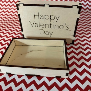 Valentijnsdag Aangepaste Houten Gift Card Gift Box