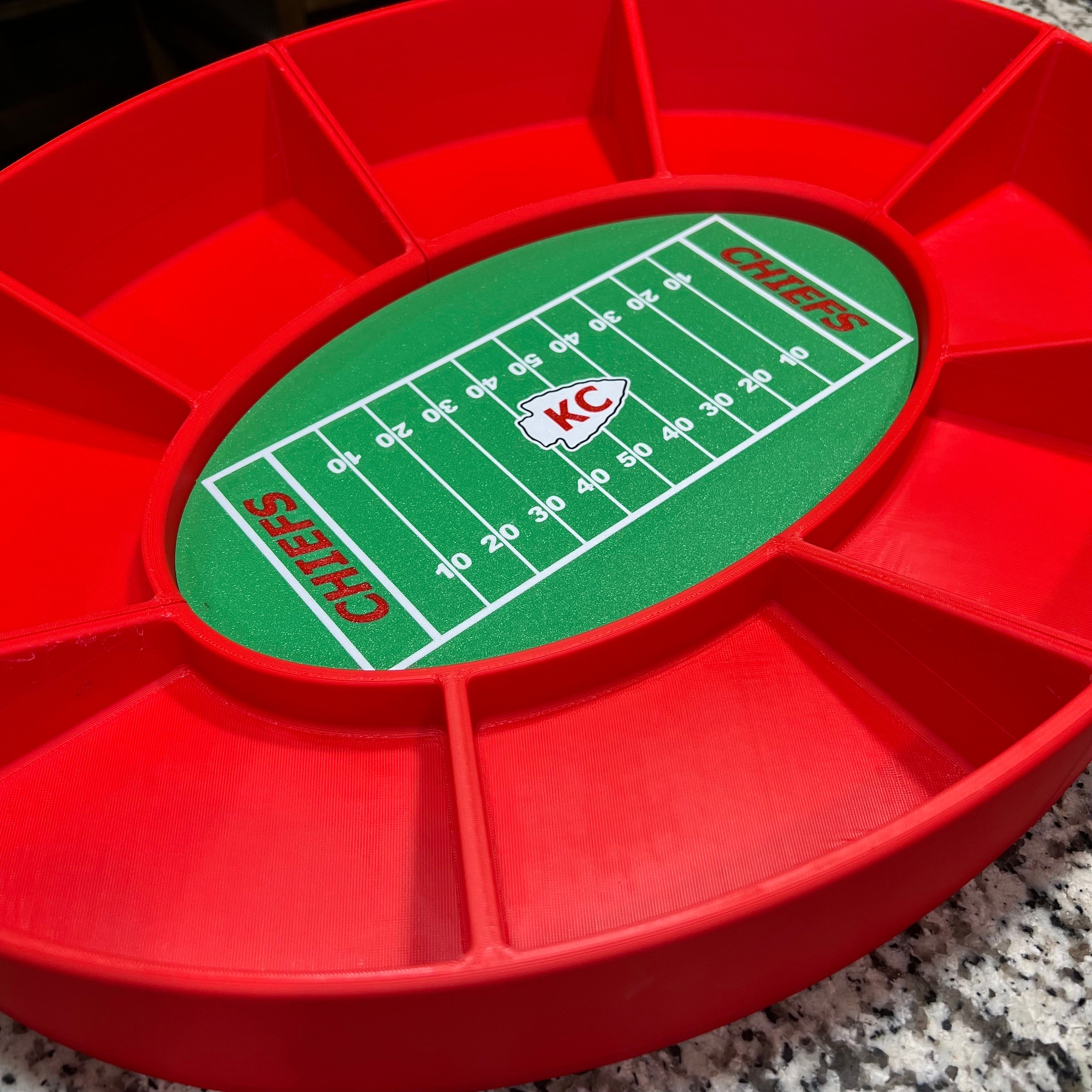 NFL Football Themed Party Tray Snackadium | KC Chiefs Party Tray | KC Chiefs Snack Tray | Big Game Snack Tray | Super Bowl Party Snack Tray