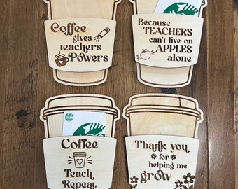 Teacher Appreciation Gift Card Box | Terug naar school Teacher Gift | Gift Card Houder | Kerst Gift Card Houder | Houder van een cadeaukaart voor de feestdagen
